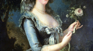 "Maria Antonina z różą”  -1783, Musee du chateau, Wersal, Elisabeth Vigee-Lebrun