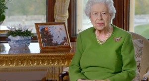 Królowa Elżbieta w przemówieniu online podczas szczytu klimatycznego COP26 / Getty Images