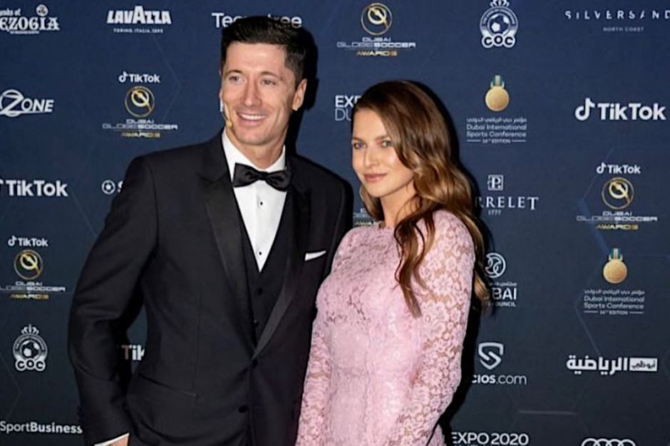 Robert Lewandowski i Anna Lewandowska na gali Globe Soccer Awards / Instagram RL9