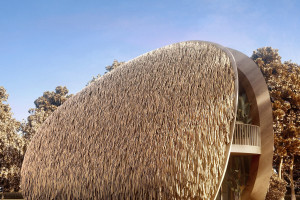 SHELL HOUSE - elewacja domków przypomina łany zbóż - K&B Partners / materiały prasowe 