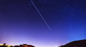Satelity Starlink na tle nocnego nieba/fot. Shutterstock