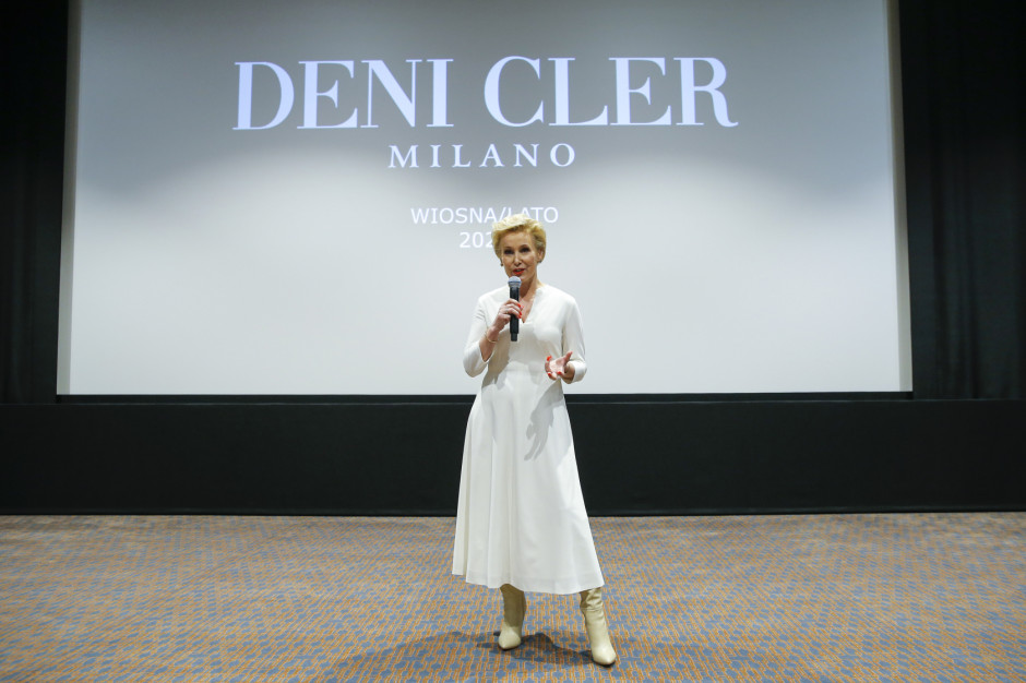 Iwona Kossman na premierze kolekcji Deni Cler wiosna-lato 2022/ materiały prasowe 