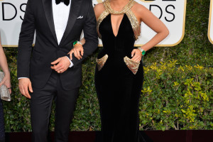 Blake Lively z mężem Ryanem Reynoldsem na gali Złotych Globów / Shutterstock 