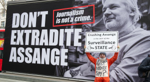 Protest przeciwko ekstradycji Juliana Assange'a/fot. John Gomez, via Shutterstock