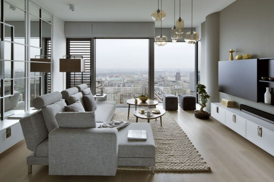 Piękny apartament inspirowany Japonią. Projekt: Monika i Adam Bronikowscy. Zdjęcie: Yassen Hristov.