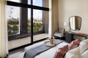 Luksusowy penthouse w Londynie - główna sypialnia / Canary Wharf Group
