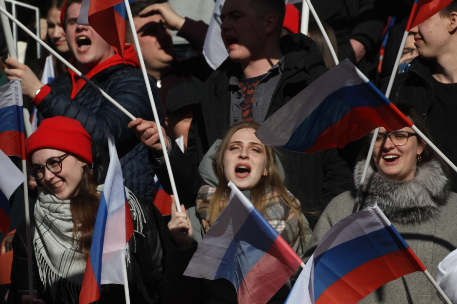 Wiec poparcia w Moskwie / Getty Images