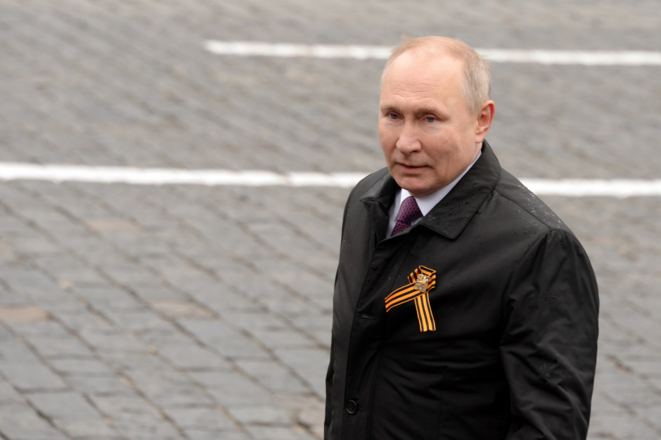 Władimir Putin ze wstążką św. Jerzego/fot. Shutterstock