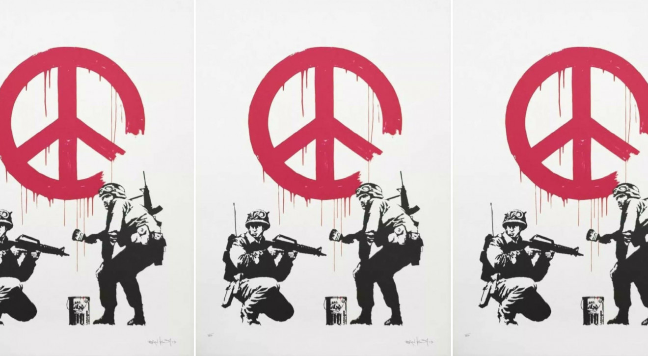 "CND Soldiers" Banksy'ego sprzedane na aukcji. Pokaźna suma wesprze dziecięcy szpital w Kijowie