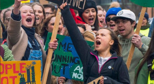 Greta Thunberg podczas strajku na rzecz klimatu/fot. Greta Thunberg, Instagram