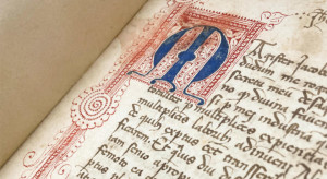 Zbliżenie XV-wieczny rękopis o produkcji wina i jego wpływie na organizm / Ben Kinmont Bookseller