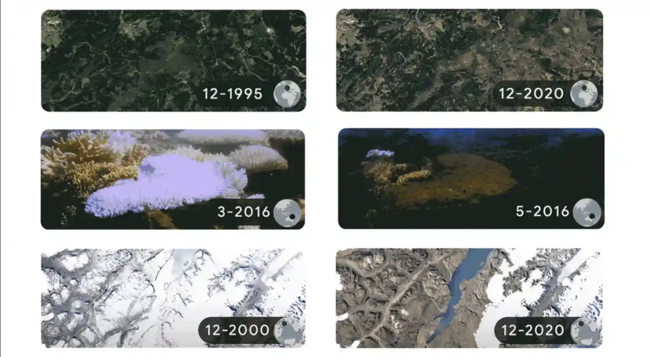 Dzień Ziemi 2022. Google zamiast swojego logo pokazuje satelitarne obrazy zmian klimatycznych