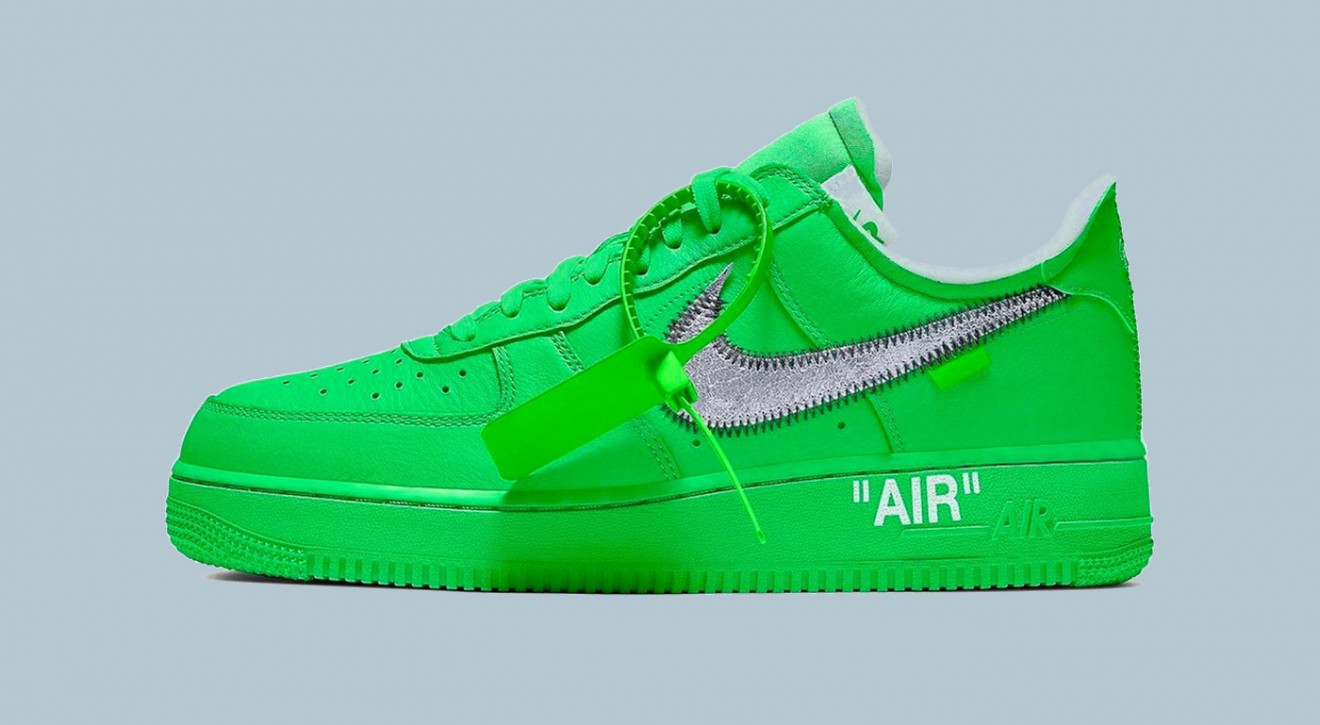 Zielone sneakersy Off White x Nike - nowa odsłona projektów Virgila Abloha
