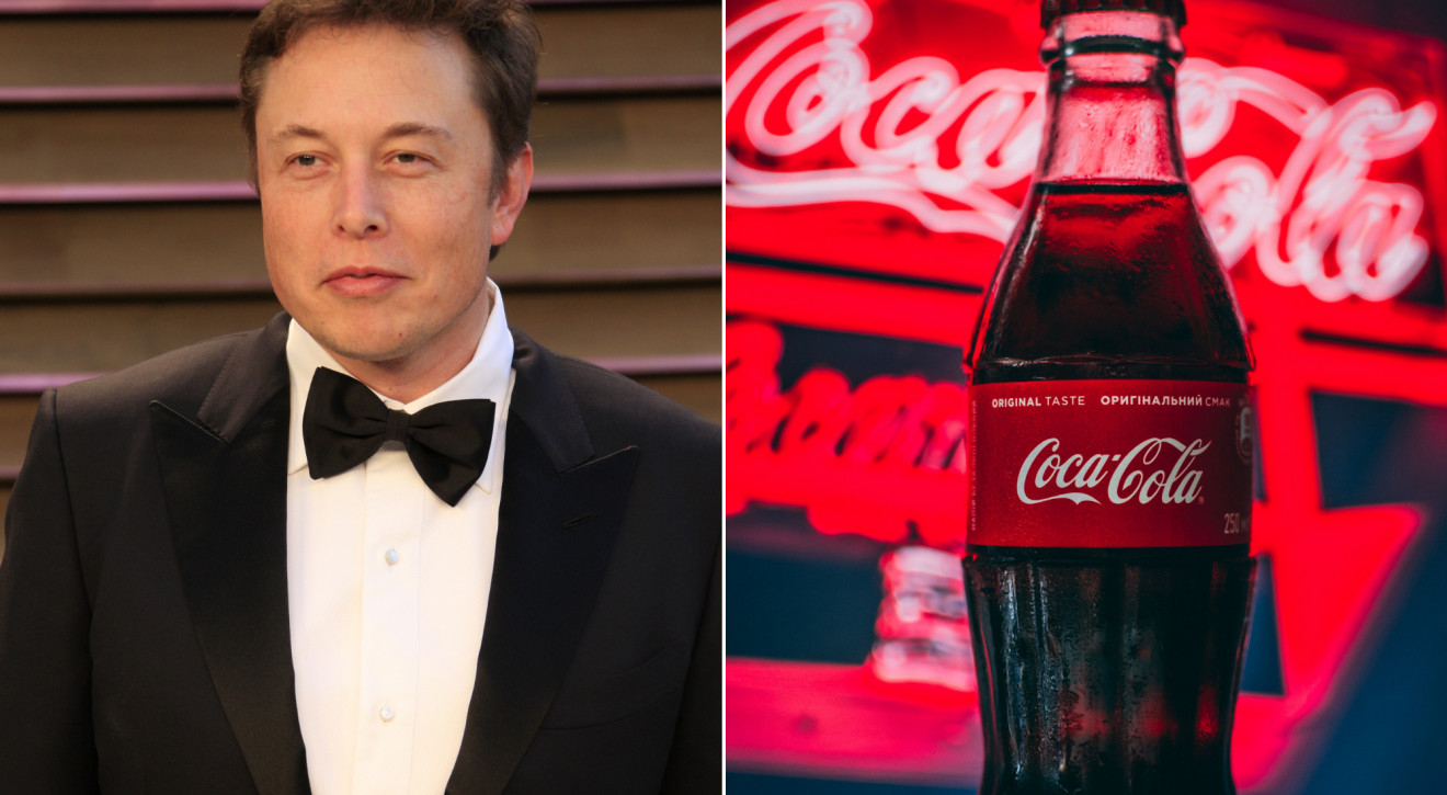 Elon Musk chce przejąć Coca-Colę/fot. Shutterstock, Unsplash Elon Musk chce kupić Coca-Colę? Przyznał, że "z powrotem umieściłby kokainę” w napoju