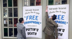 Kijowska restauracja proponuje darmowego szampana w dniu śmierci Władimira Putina / @underwonder.kyiv