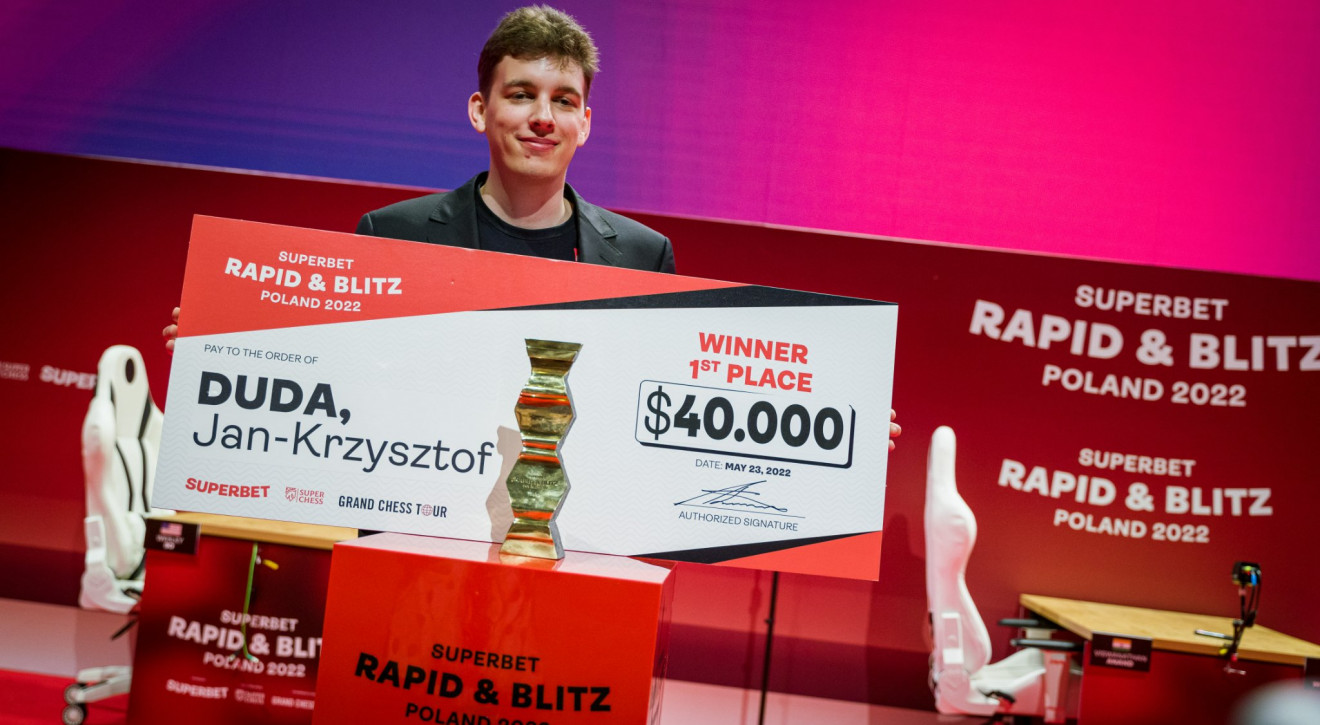 Jan-Krzysztof Duda wygrywa elitarny turniej szachowy Superbet Rapid & Blitz Poland