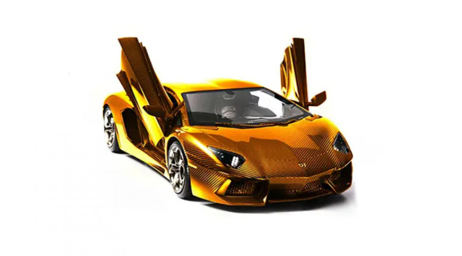 Gold Lamborghini Aventador LP700-4 / materiały prasowe