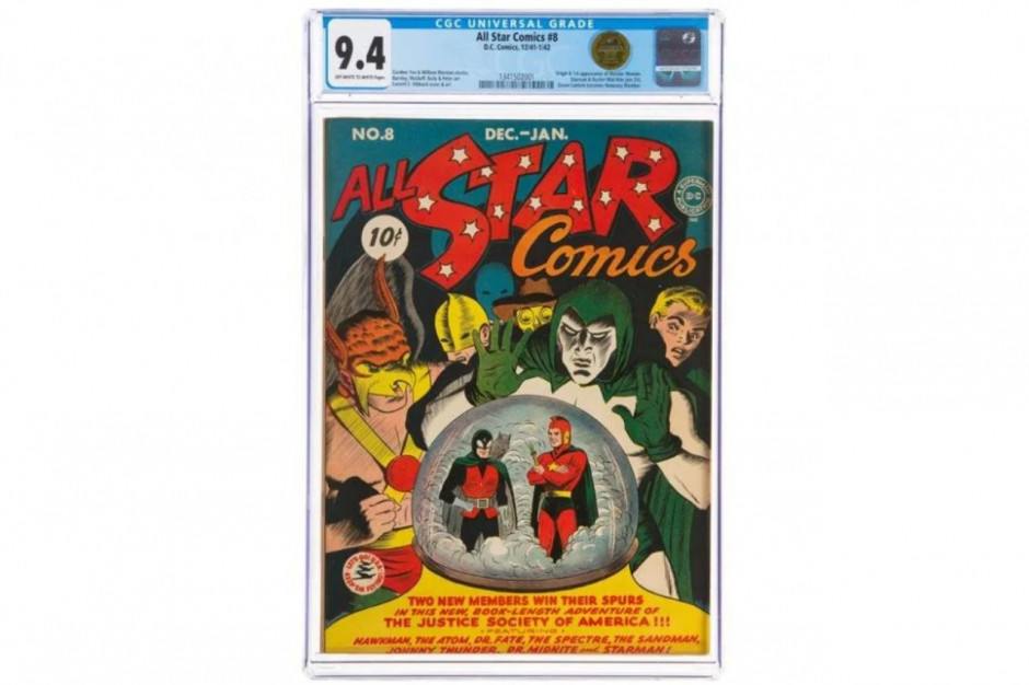 8 zeszyt z serii All-Star Comics, w którym zadebiutowała Wonder Woman/fot. Heritage Auction
