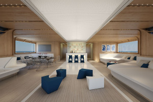  Nowy superjacht z pracowni Zaha Hadid Architects - salon / materiały prasowe 