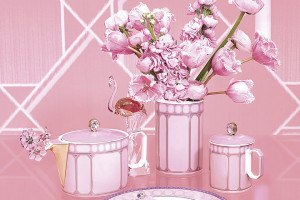 Luksusowa porcelana Swarovski & Rosenthal - SIGNUM w odcieniach różu / materiały prasowe 