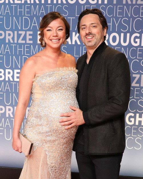 Sergey Brin i jego żona Nicole Shanahan / Getty Images 