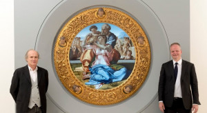 Zdigitalizowane dzieło Michała Anioła pt. „Doni Tondo”, Galeria Uffizi, fot. Instagram, Cinello