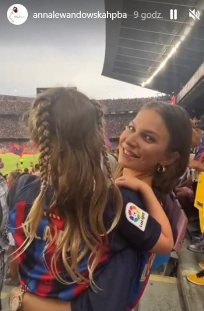 Anna Lewandowska na Camp Nou / screen shot @annalewandowskahpba