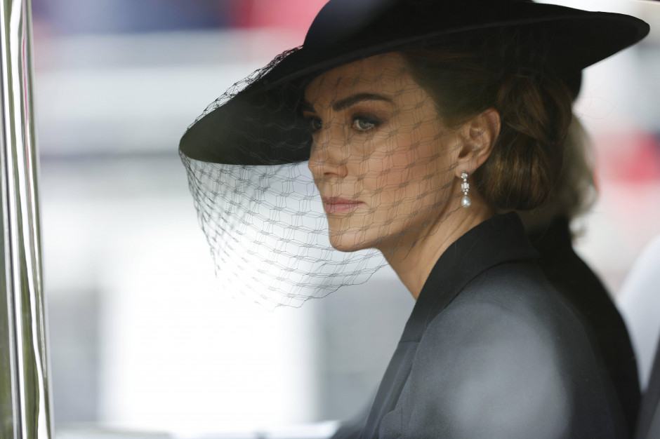 Księżna Kate na pogrzebie Elżbiety II / PAP