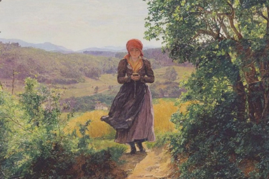Fragment obrazu pt. „Oczekiwany”, Ferdinand Georg Waldmüller