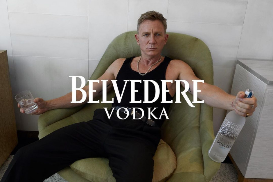 Daniel Craig w kampanii Belvedere Vodka, fot. Juergen Teller, Instagram @belvederevodka