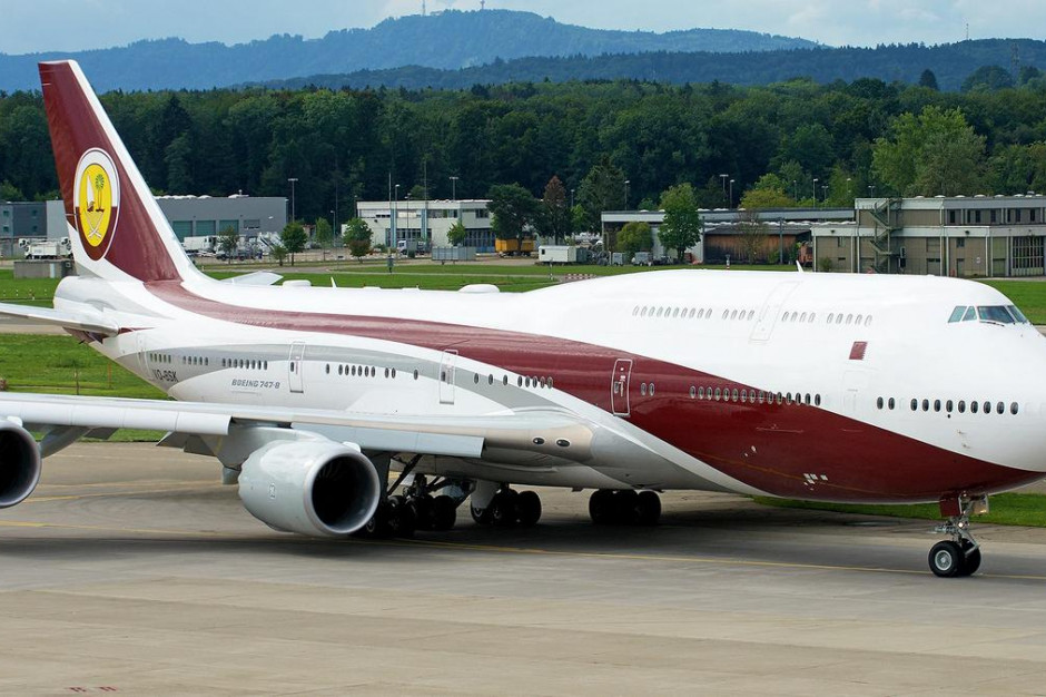 Jumbo Jet należący do katarskiej rodziny królewskiej