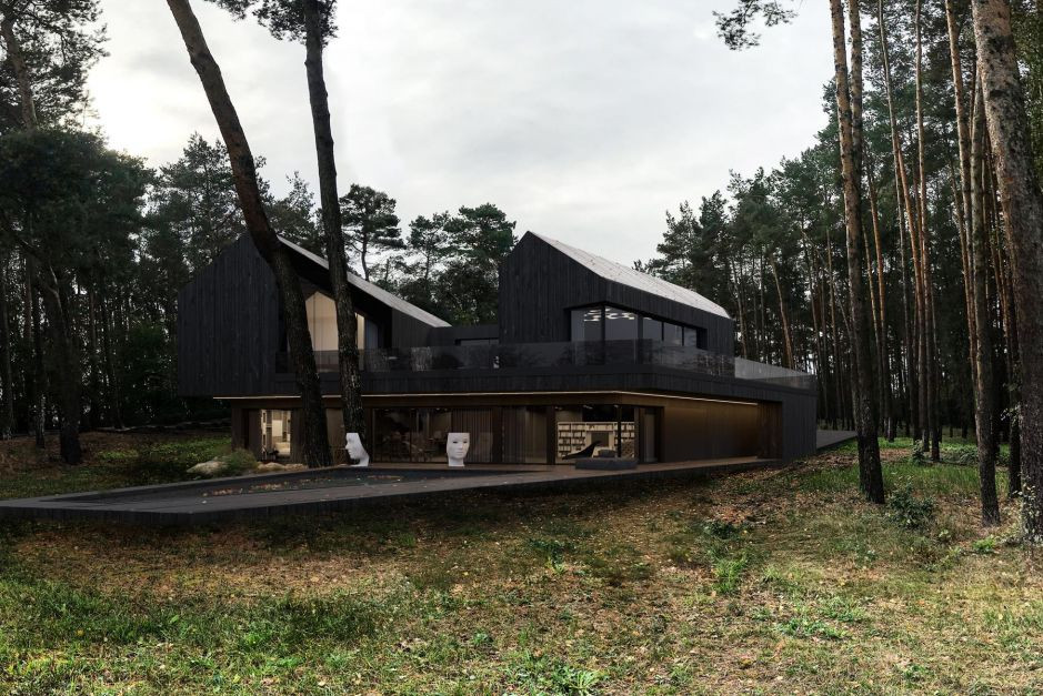 Redwood House - Projekt domu: Marcin Tomaszewski, pracownia Reform Architekt. Fot. pracownia Reform Architekt