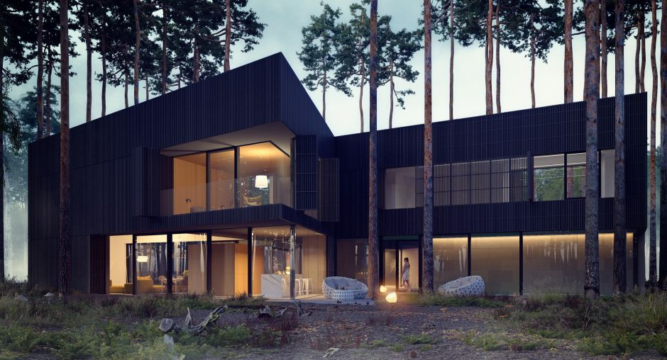 Dom w zgodzie z naturą - Projekt domu: Przemysław Olczyk, Mobius Architekci. Fot. Mobius Architekci.