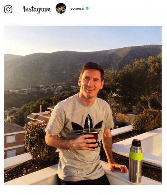Leo Messi pije yerba mate / Instagram @leomessi