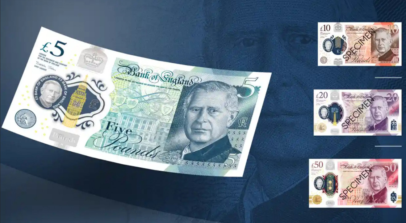 Bank Anglii opublikował projekt banknotów z wizerunkiem króla Karola III. Kiedy wejdą w obieg?