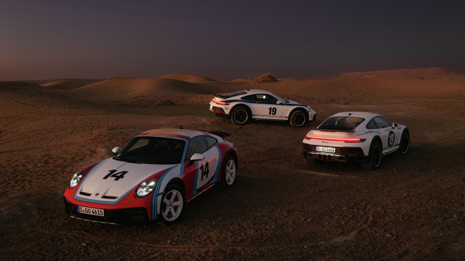 Porsche 911 Dakar we wszystkich barwach z historycznego pakietu, fot. materiały prasowe
