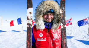 Mateusz Waligóra zdobył biegun południowy po 58 dniach samotnej wędrówki, fot. materiały prasowe