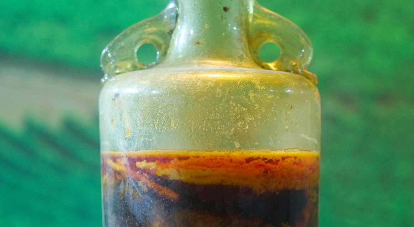 Wino Römerwein aus Speyer, fot. Pfalz Historical Museum w Spirze Oto najstarsze wino świata. Ma prawie 1700 lat i teoretycznie można je wypić. Choć odradzamy
