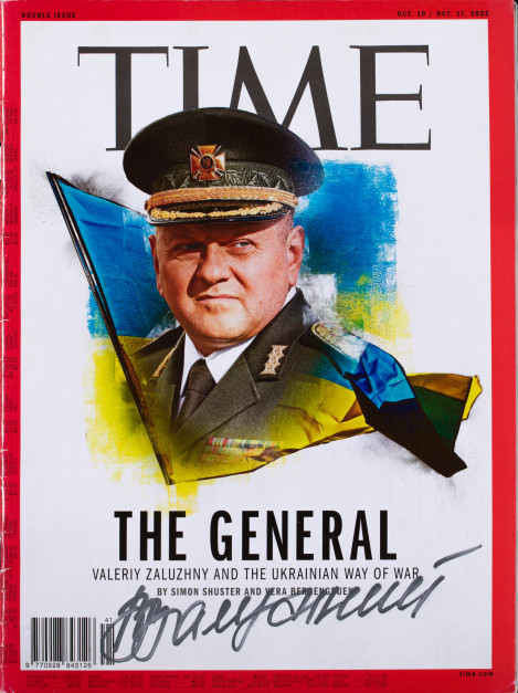 Okładka magazynu Time z podpisem Walerija Załużnego