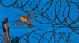Wojna w Ukrainie. UNESCO uczy Europę, jak ratować dzieła sztuki zrabowane przez Rosję / mural Dawida Janiaka wspierający Ukrainę w Gdańsku - Getty Images