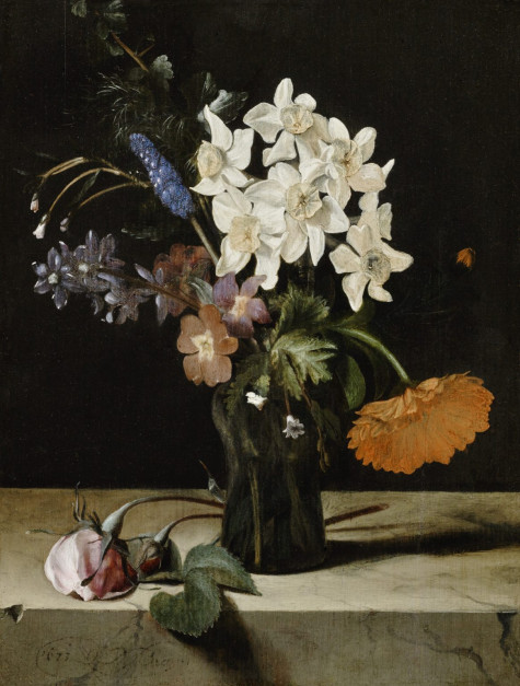 Dirck de Bray - Narcyz i inne kwiaty / Muzeum Kunsthaus w Zurychu 