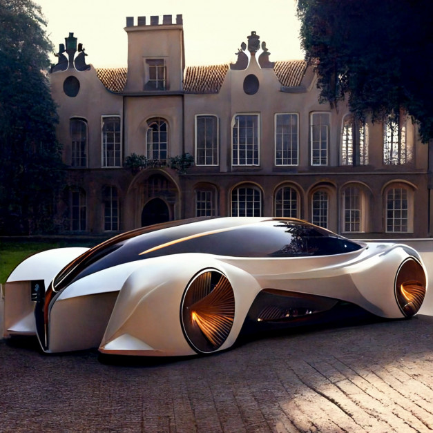Samochód zaprojektowany przez Zahę Hadid - analiza AI / Moss and Fog - Instagram