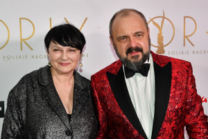 Orły 2023: Arkadiusz Jakubik i Agnieszka Matysiak podczas 25. gali Polskich Nagród Filmowych / PAP