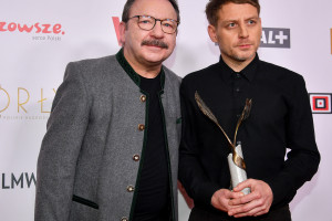 Orły 2023: Zbigniew Zamachowski i Damian Kocur podczas 25. gali Polskich Nagród Filmowych / PAP