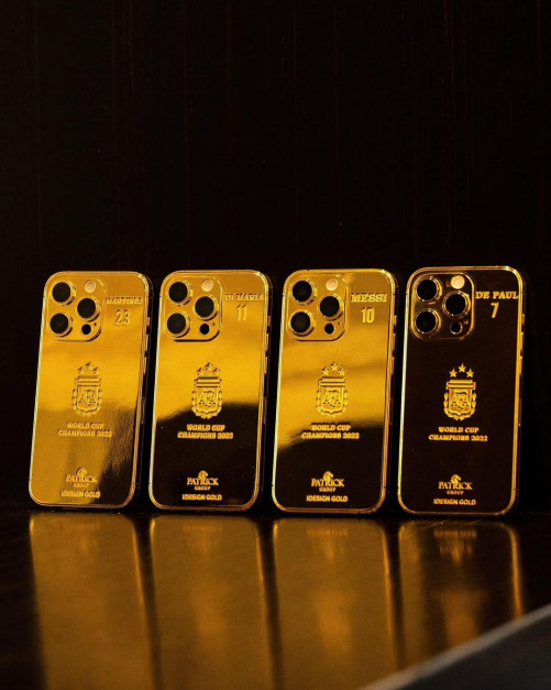 Złote Iphone'y dla drużyny Leo Messiego / Instagram @idesigngold