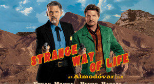 Saint Laurent otwiera własne studio filmowe. Pierwszy film to western z Ethanem Hawkiem i Pedro Pascalem / plakat filmu "Strange Way of Life"