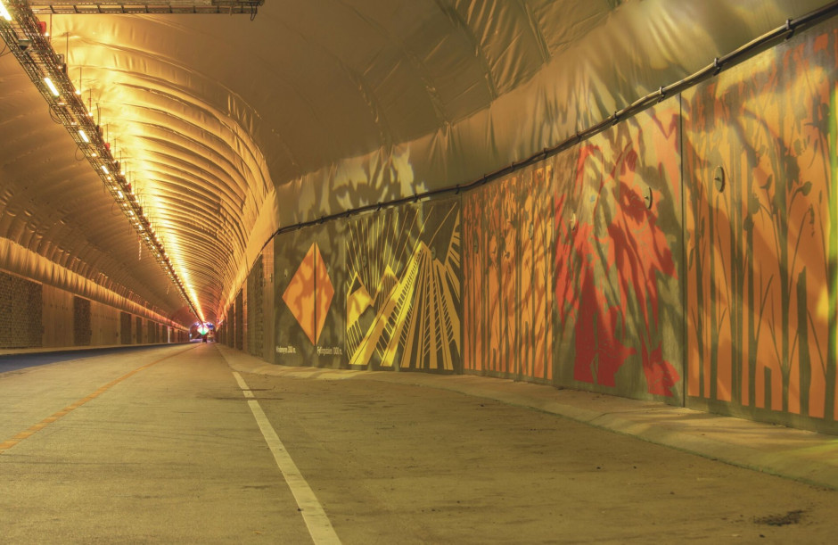 Nowy tunel dla pieszych i rowerzystów w Norwegii zachwyca designem / fot. Iver Daaland Åse/Bybanen Utby