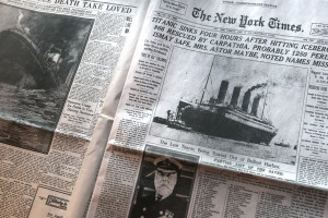tytułowa strona dziennika New York Times z 15 kwietnia 1912 roku / Getty Images