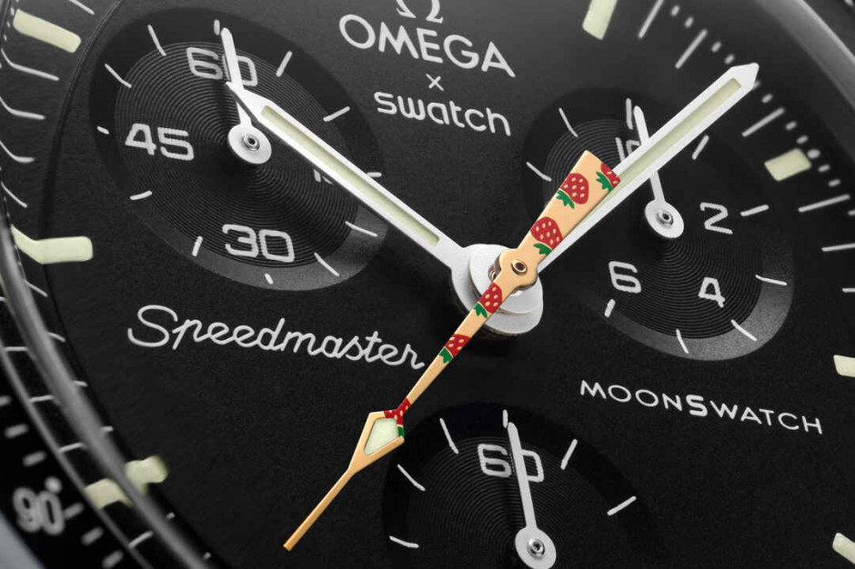 Nowy Omega x Swatch z truskawkową wskazówką wyznaczającą pełnię
