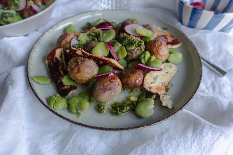 Sałatka z bobu i francuskich ziemniaków od Lokalnego Rolnika / fot. Angelika Lachawiec